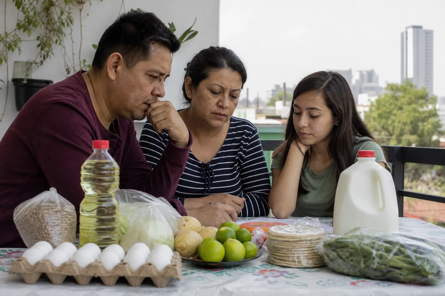Familia mexicana revisa el presupuesto de alimentos de agosto de 2026