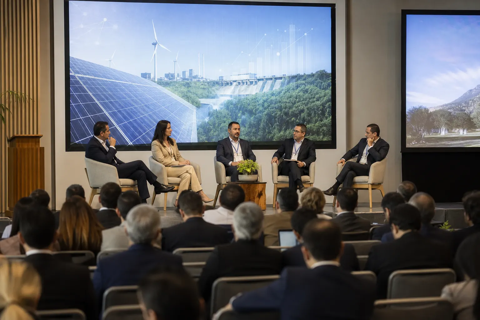 Panel sobre financiamiento climático y proyectos sostenibles en el Mexico Carbon Forum 2026
