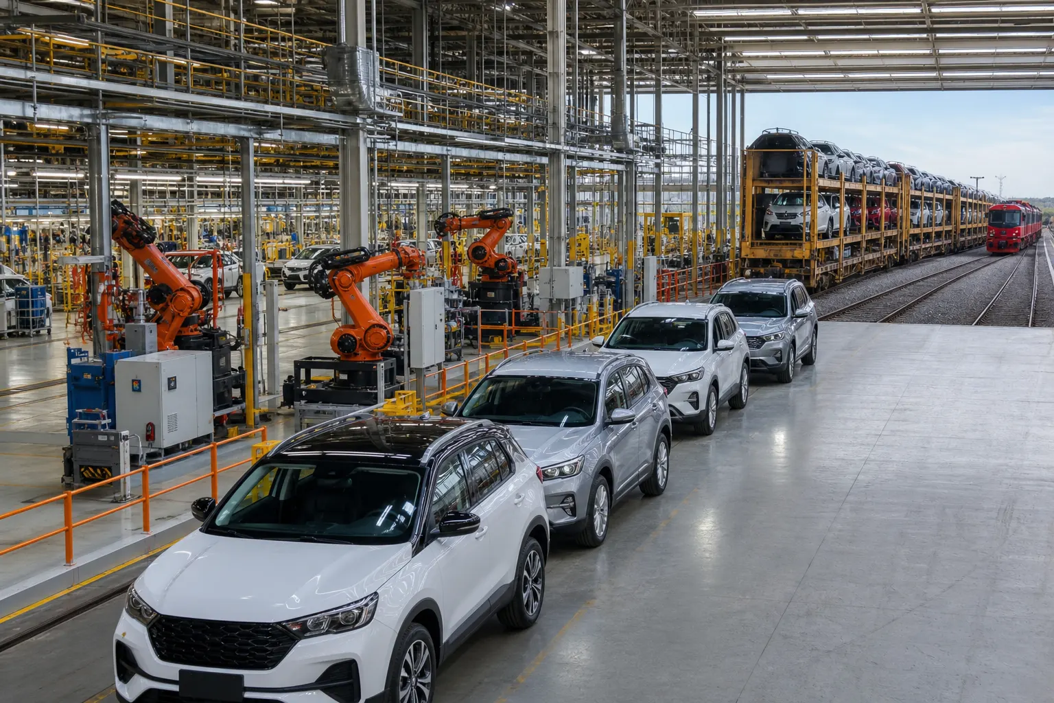 Vehículos ligeros fabricados en México listos para exportación