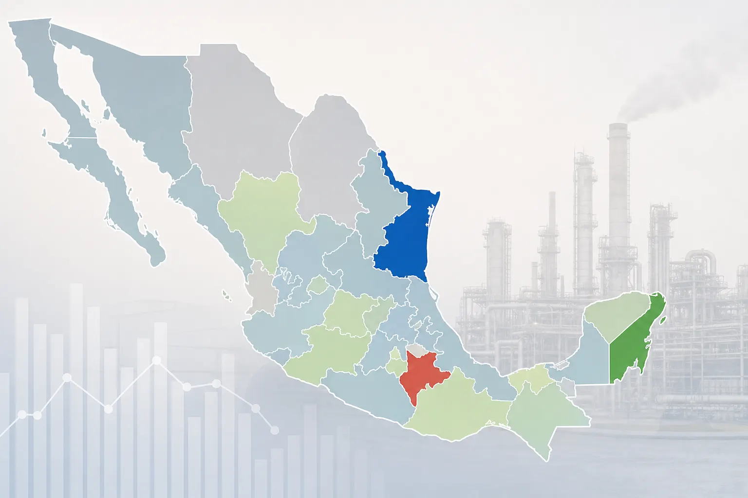 La industria mexicana avanza a ritmos distintos: Tamaulipas toma impulso y Puebla retrocede